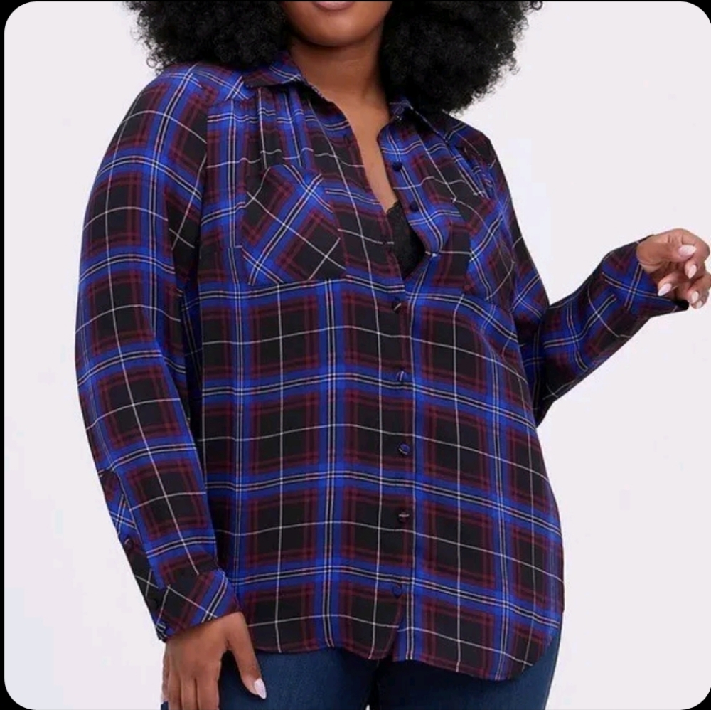 Torrid Plaid blouse